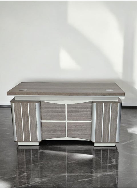 Wooden Office Desk with Lockable Three Drawers for Study and Work (140CM)
