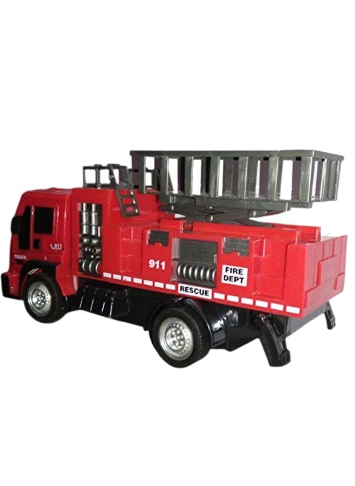 Premium RC Fire Engine Truck Toy in Red – Remote Control Rescue Fire Truck with Ladder for Kids Play - Image 2