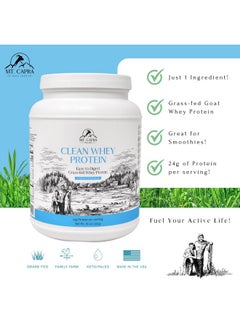Health & Household Mt. Capra Since 1928 Clean Whey Protein | Grass-Fed Undenatured Goat Whey Protein Powder, 24 G Protein Per Serving, All Natural, Nongmo, High In Branch Chain Amino Acids, Unsweetened - 16 Ounce  - Image 4
