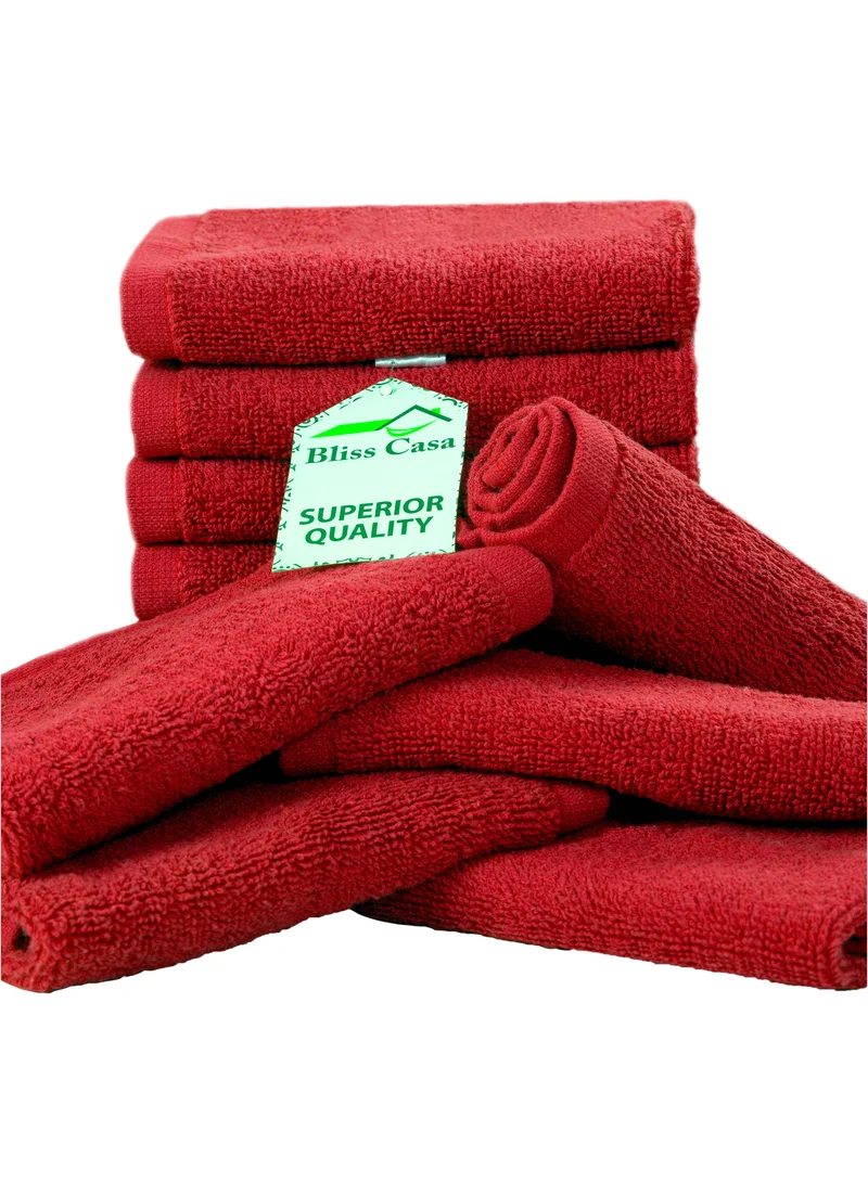 بليس كاسا مناديل Bliss Casa 100% من القطن الممشط (12 عبوة، 30 × 30 سم) - منشفة 500 جرام في المتر المربع، مجموعة مناشف الوجه عالية الامتصاص وسريعة الجفاف وناعمة
