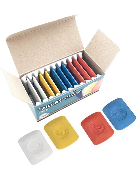 10-Piece Professional Tailors Chalk, Triangle Tailor's Fabric Marker Chalk - Sewing Notions and Accessories