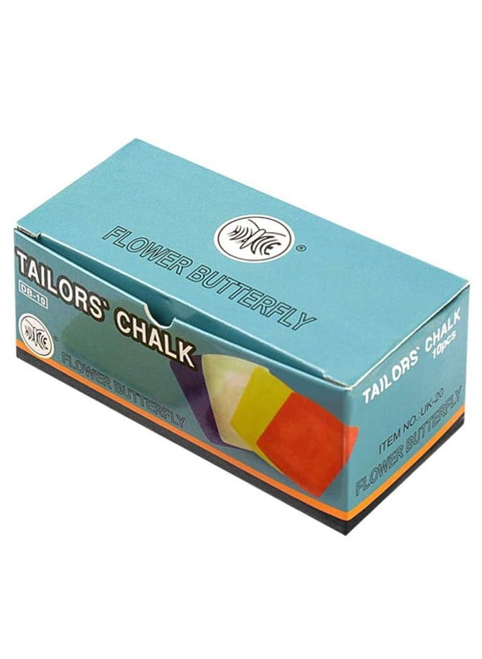 10-Piece Professional Tailors Chalk, Triangle Tailor's Fabric Marker Chalk - Sewing Notions and Accessories