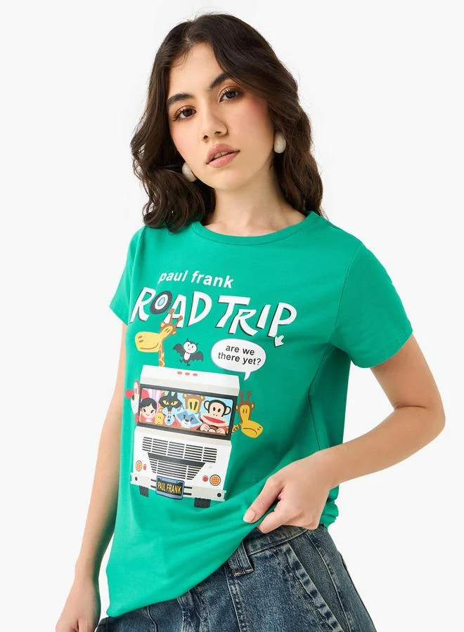 Graphic Print Crew Neck T-shirt