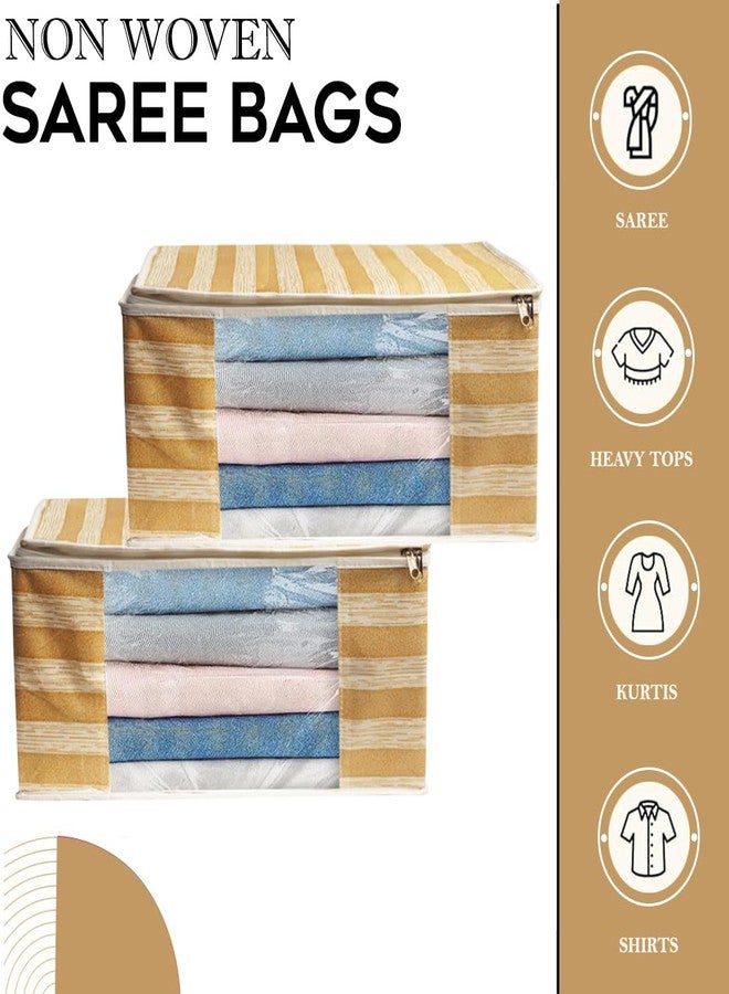 Shaping Fabric Garment Cover Non-Woven 90 GSM with Transparent Window & Double Metal Zipper - Pack of 1 | Dustproof Clothes Storage Bag for Sarees, Suits, Jackets, Shirts SCXLRL1582493517524148526056 - Image 2