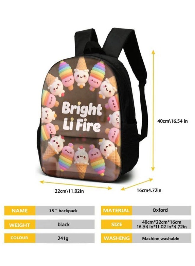 واضح من النار حقيبة كرتونية من ثلاث قطع، يسهل التعامل معها في مناسبات مختلفة (متوفرة للطلاب والأطفال والأصدقاء في النزهايات وتسلق الجبال والتعليم المدرسي وما إلى ذلك) | الكتفين + حقائب اليد + حقائب القرطاسية | موسم العودة إلى المدرسة / هدايا المهرجان - 95 - Image 5