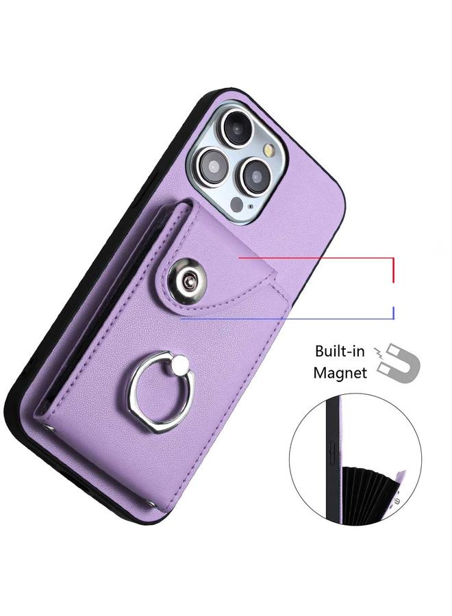 S-TOP Case For iPhone 13 Pro Organ Card Bag Ring Holder Phone Case - Image 4