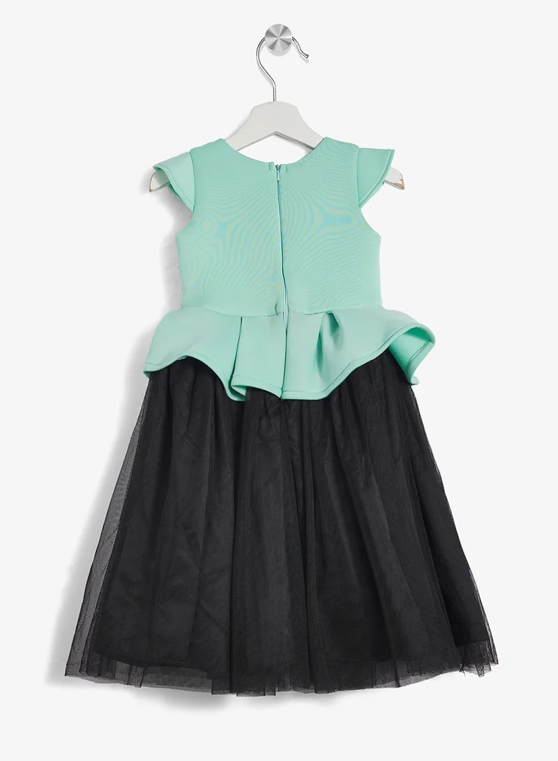 Little Golden Apple Little Peplum Tulle Dress