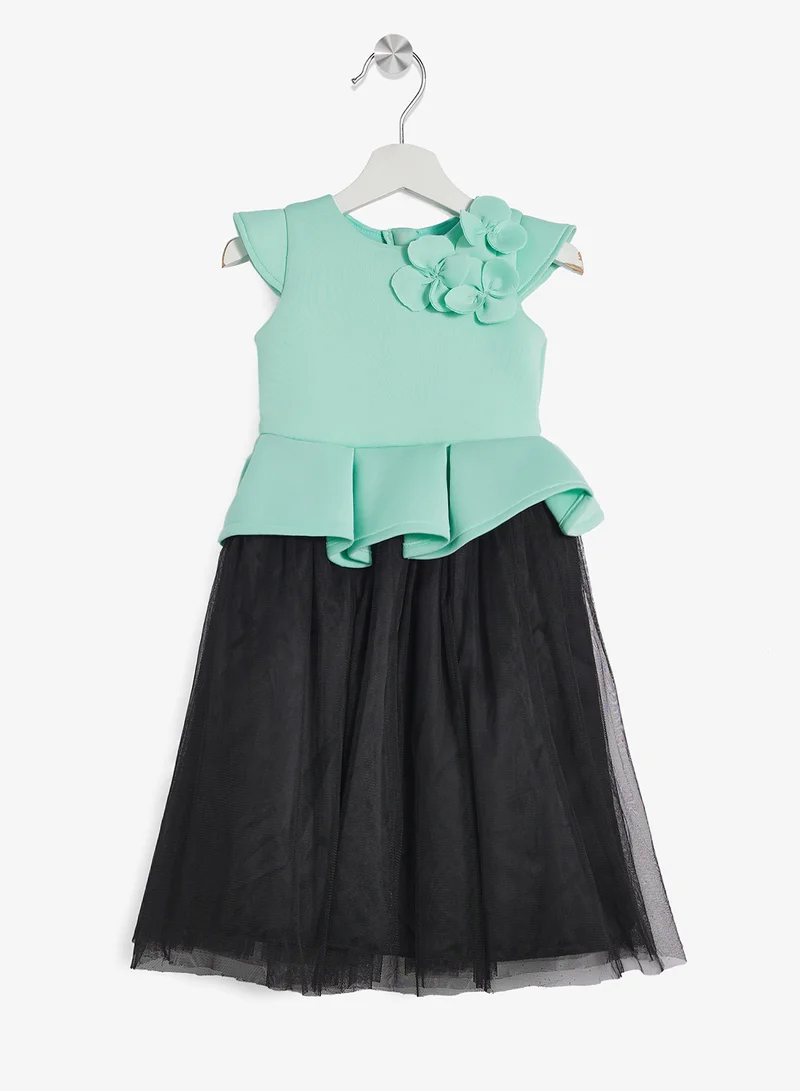 Little Golden Apple Little Peplum Tulle Dress