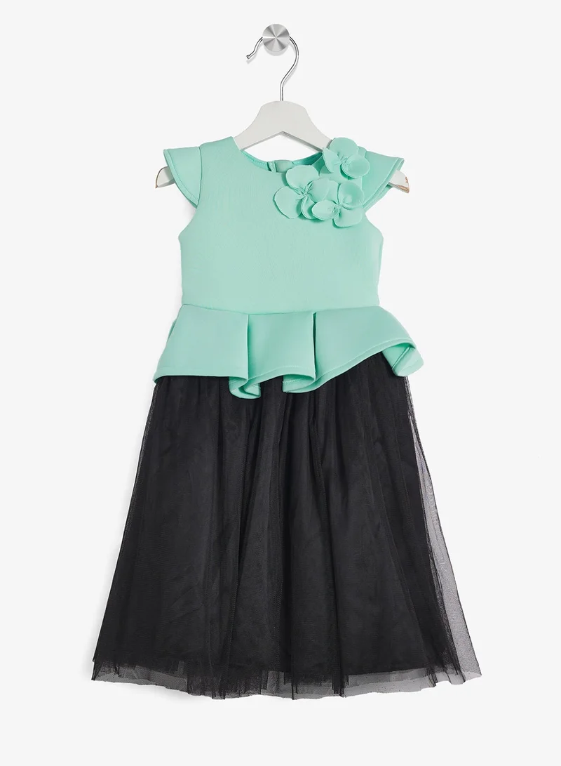 Little Golden Apple Little Peplum Tulle Dress
