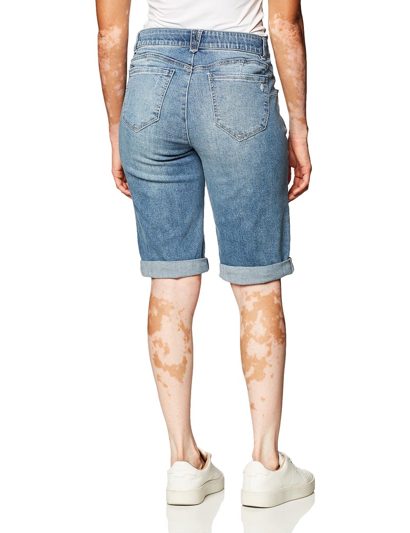 Democracy Women's 13" "AB Solution Bermuda Shorts, Light Blue, 4 - Image 3