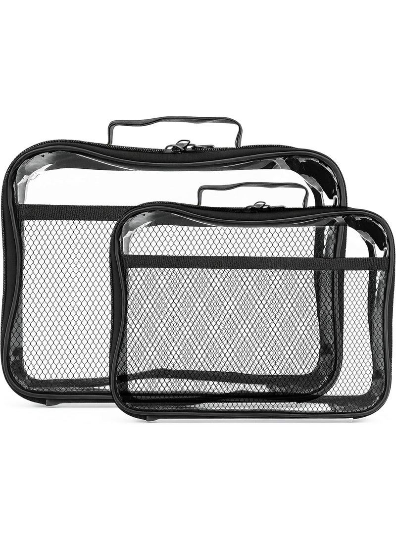 UKR Clear Mesh Storage PVC Bags Set 1 Large & 1 Medium| Toys Storage Room Organization Kids Building Blocks Bags & Craft Organizer for Kids, Classrooms, Travel Organizer & Toy Rooms - Image 1