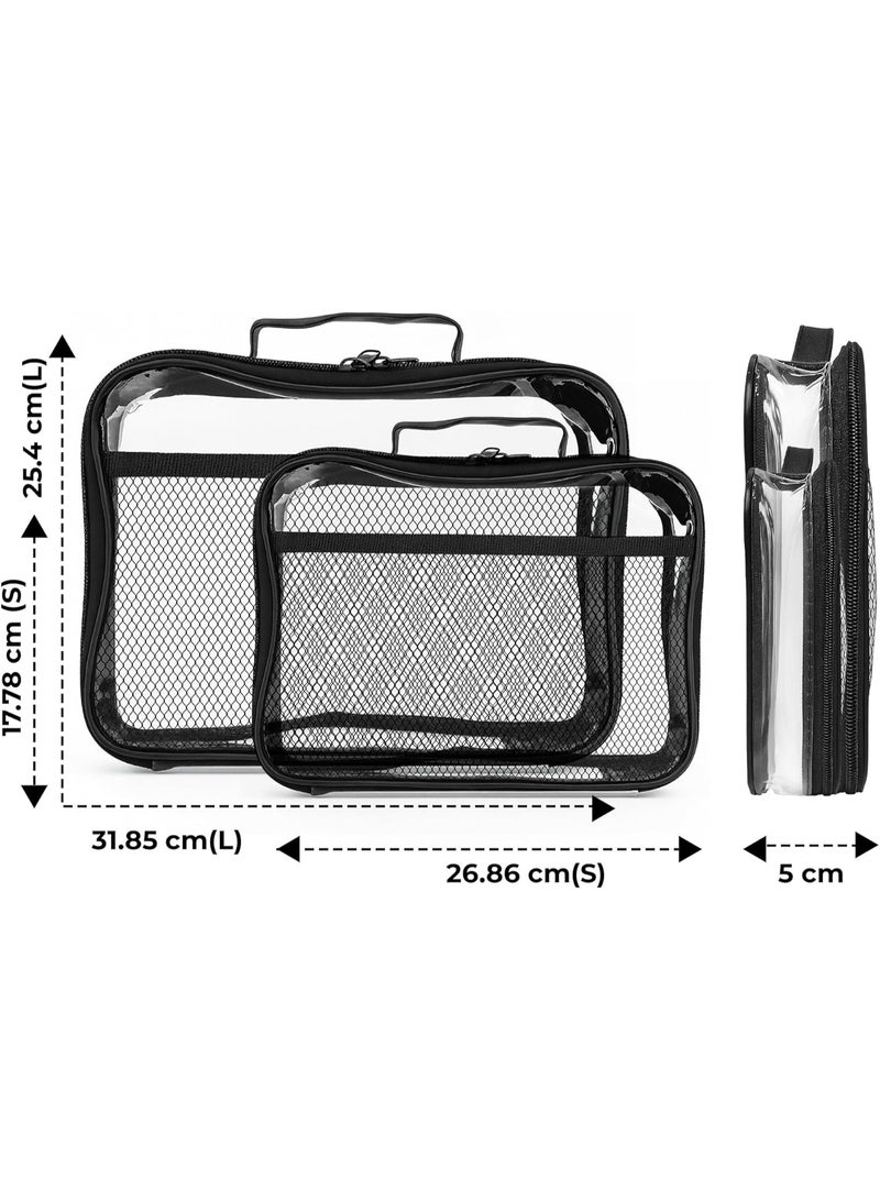 UKR Clear Mesh Storage PVC Bags Set 1 Large & 1 Medium| Toys Storage Room Organization Kids Building Blocks Bags & Craft Organizer for Kids, Classrooms, Travel Organizer & Toy Rooms - Image 3