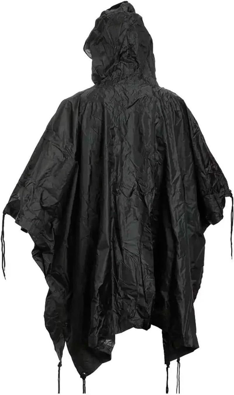 MIL-TEC Adult Ripstop Wet Weather Lightweight Waterproof Multi-Use Rain Poncho with Hood - Use as Bivouac Sack, Shelter Tent - Image 2