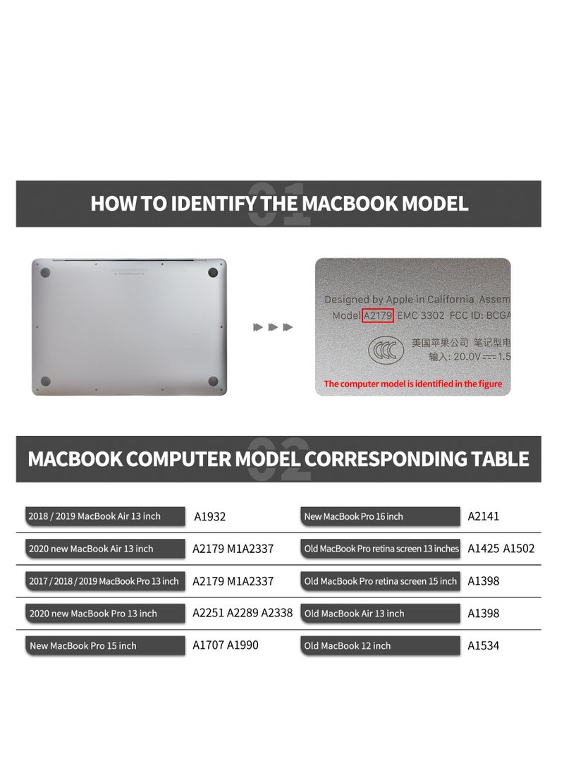 GULFLINK Hard Shell Case Cover with Kickstand Shockproof Function for MacBook Air A1932/A2179/A2337  13 inch  - Image 2