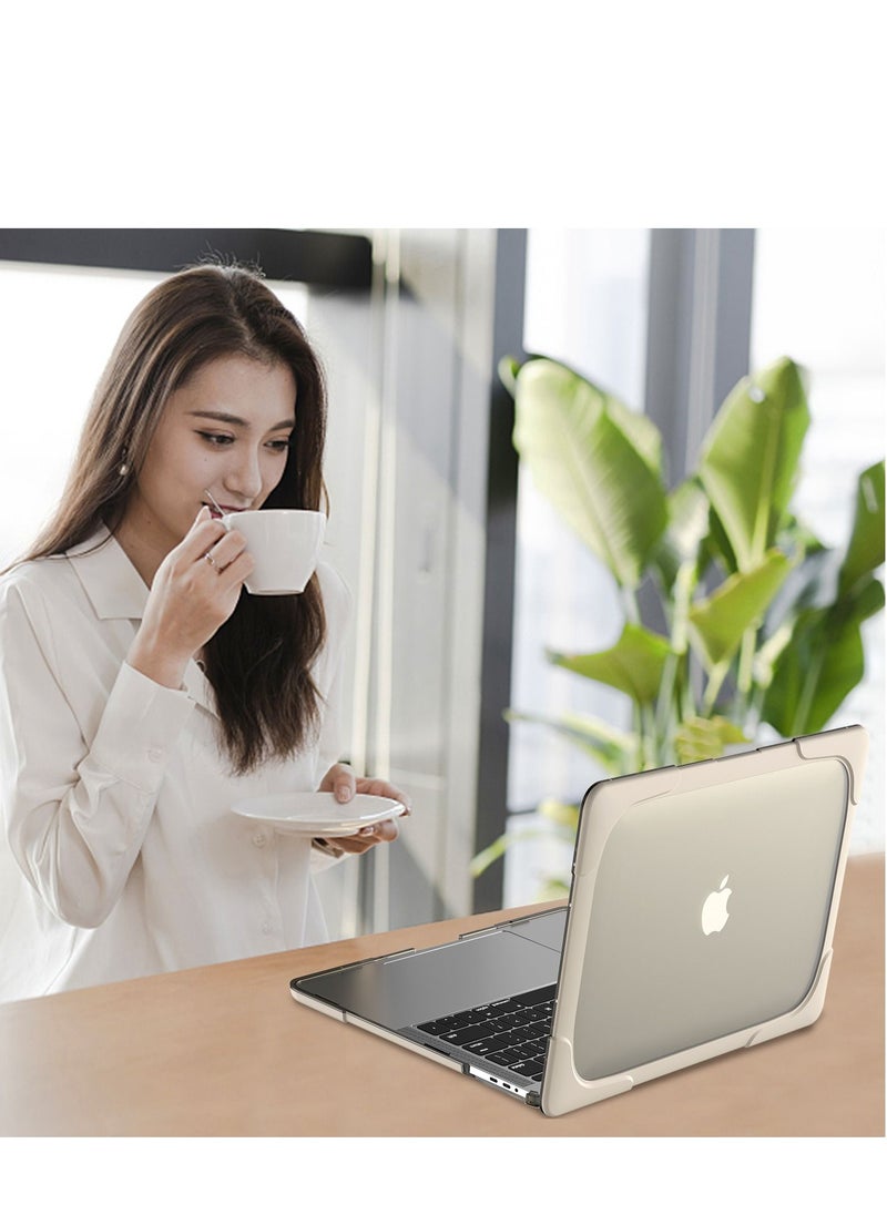 Hard Shell Case Cover with Kickstand Shockproof Function for MacBook Air A1932/A2179/A2337  13 inch
