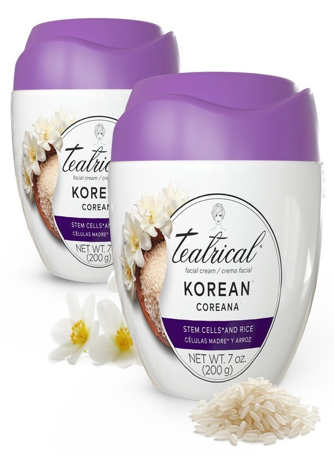 TEATRICAL Korean Facial Cream with Stem Cells and Rice, Face Moisturizer for Women, Korean Skincare Moisturizer for Hydration and Even Tone, Paraben-Free Non-Greasy Formula, 7 oz Pack of 2 - Image 1