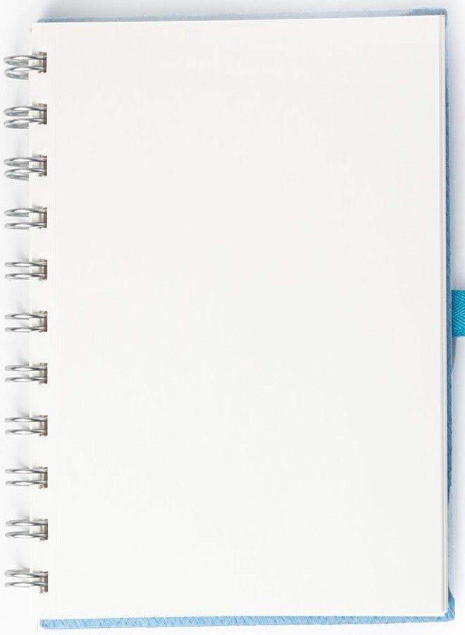 كوما أباكا - دفتر رسم ذو غلاف سلكي مع إغلاق بشريط - مقاس A5 - 50 ورقة - ورق ناعم الحبيبات 160 جرامًا للمتر المربع، مقاوم للشيخوخة، خالٍ من الأحماض، بجودة أرشيفية - ثقوب دقيقة لسهولة التمزيق - (أزرق سماوي) - Image 2