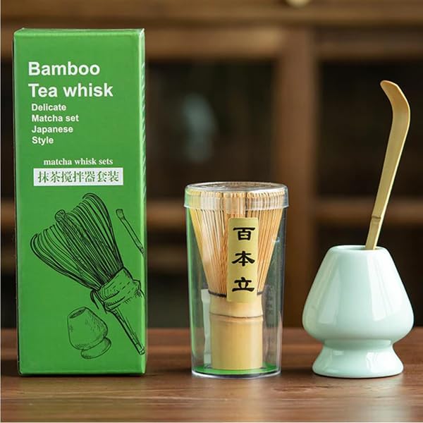 Flavoma (Sets of 3) Japanese Handmade Bamboo Matcha Whisk (Delicate Match Brush Japanese Style) + Traditional Scoop (Chashaku) + Tea Spoon, The Perfect Set to Prepare a Traditional Cup of Matcha. - Image 4
