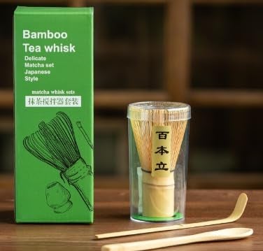 Flavoma (Sets of 3) Japanese Handmade Bamboo Matcha Whisk (Delicate Match Brush Japanese Style) + Traditional Scoop (Chashaku) + Tea Spoon, The Perfect Set to Prepare a Traditional Cup of Matcha. - Image 5
