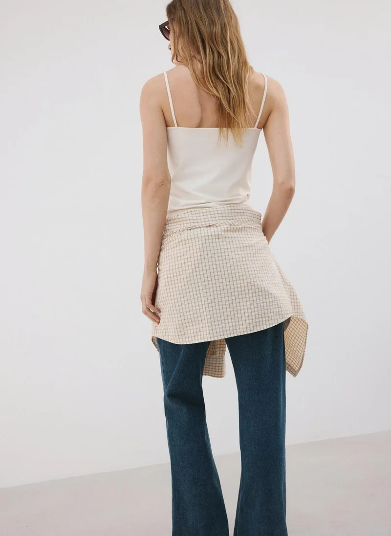 MANGO Fitted Crop Top