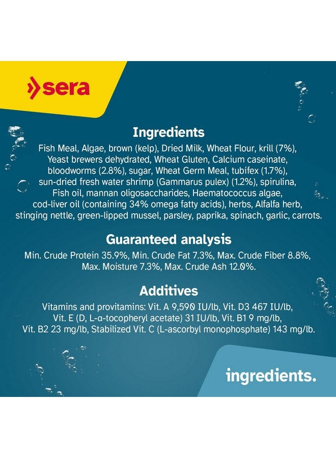 سيرا sera O-Nip Nature 24 Tabs 0.6 oz | غذاء كامل لجميع الأسماك الزينة | أقراص لاصقة تلتصق بزجاج الحوض | نسبة عالية من البروتين | بدون أصباغ ومواد حافظة | مع ديدان الدم والكريل وتوبيفكس - Image 5