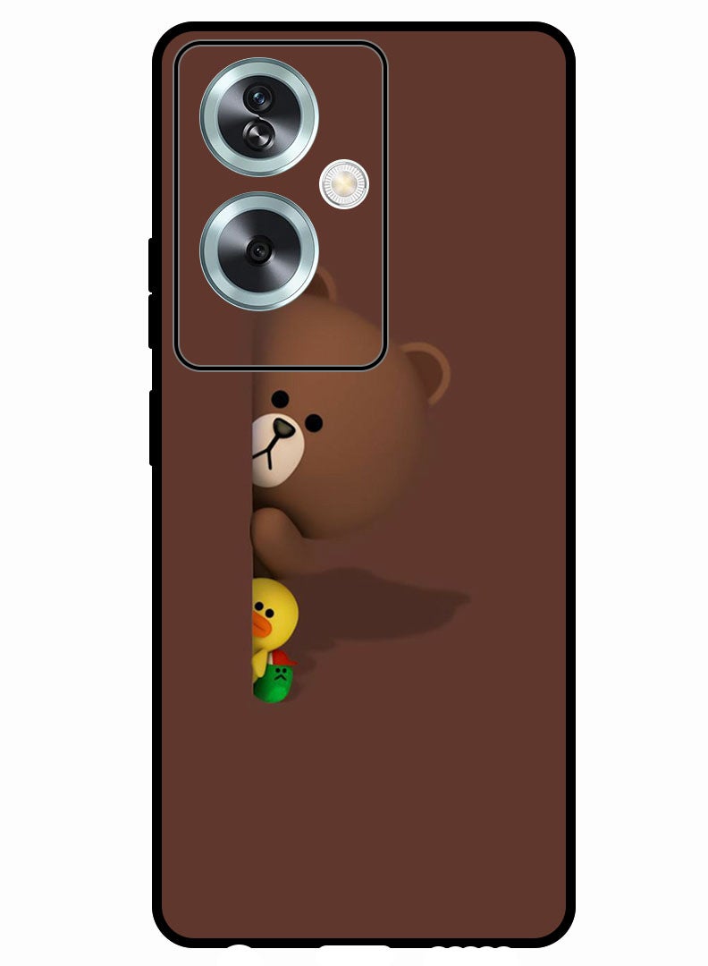 Theodor Protective Case Anti Scratch Shock Proof Bumper Cover For Oppo A79 5G Bear Hiding - Image 1