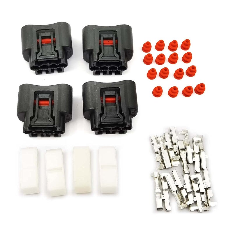 DEVMO 4pcs Ignition Coil Plug Connector Compatible with 2000-2010 Toyota Lexus Camry 90980-11885 - Image 1