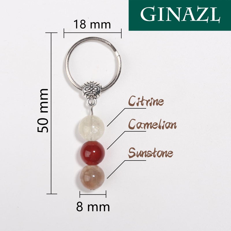 GINAZL Inspirational Encouragement Gifts for Women, Natural Healing Stones Keychain Accessory Positivity Gifts Chistmas Valentines day Birthday Gift for Friends Women Men(UL) - Image 2