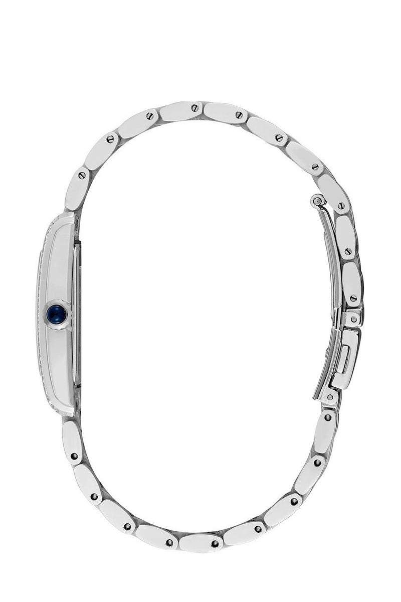 Seiko SWR091P1 Rectangular Watch with Crystal Accents and Stainless Steel Band Women's Watch - Image 3