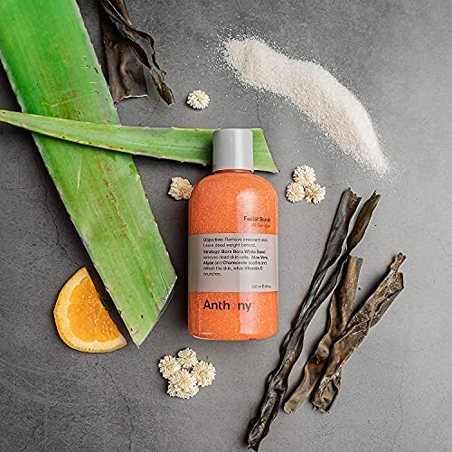 Anthony Facial Scrub, 16 Fl Oz, Contains Aloe Vera, Sand, Algae, Chamomile, Vitamin C, Soothes, Protects, Refreshes and Removes Dead Skin Cells - Image 4