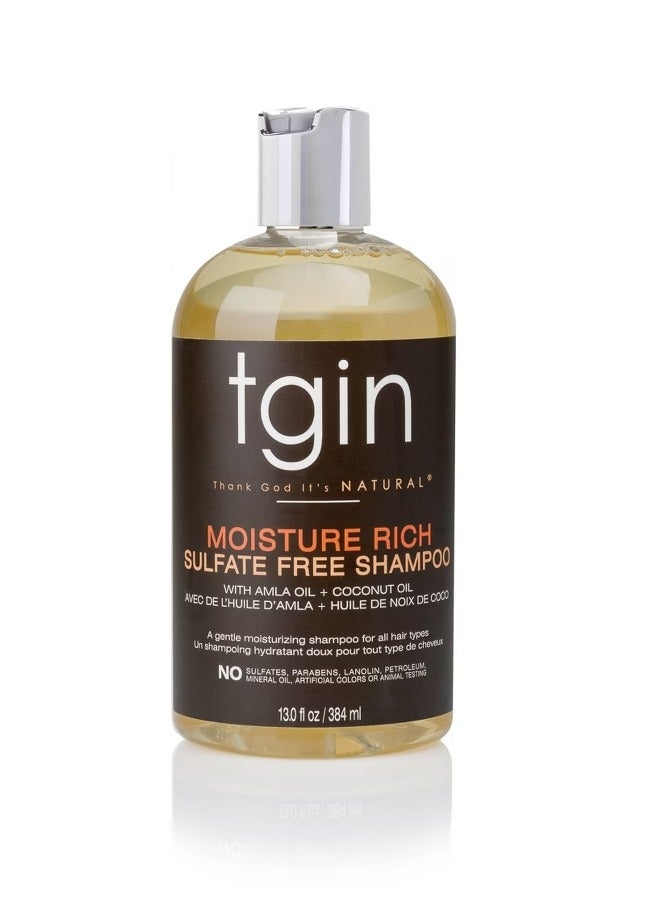 Tgin Sulfate Free Moisturizing Shampoo for Natural Hair with Amla Oil and Coconut Oil - 384ml - Image 1