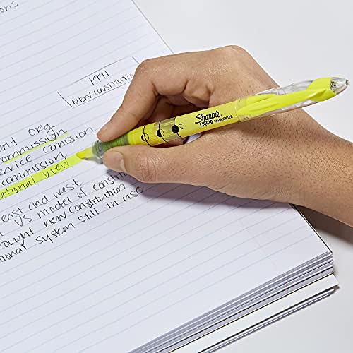 Sharpie Liquid Highlighters Chisel Tip Fluorescent Yellow 12 Count - Image 3