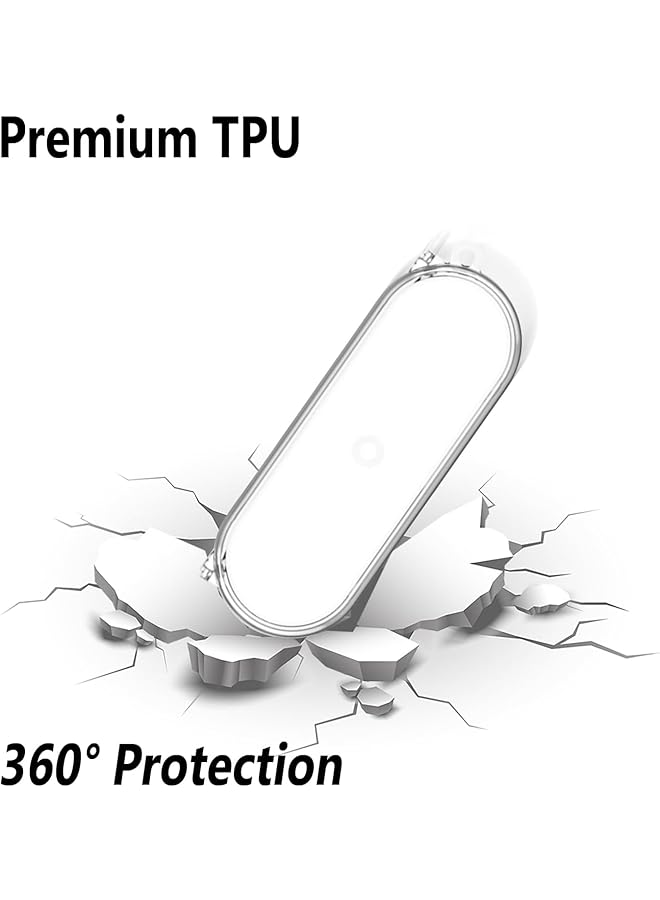 إيروريكس حافظة شفافة آمنة متوافقة مع سماعات الأذن المفتوحة من لا شيء مع غطاء حماية من مادة TPU مع سلسلة مفاتيح - Image 4