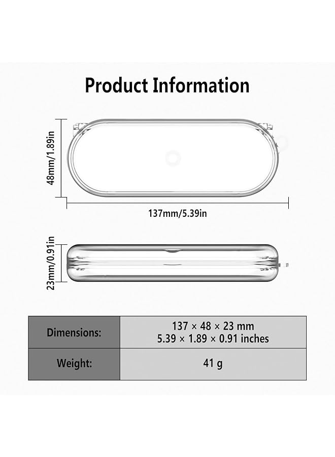 إيروريكس حافظة شفافة آمنة متوافقة مع سماعات الأذن المفتوحة من لا شيء مع غطاء حماية من مادة TPU مع سلسلة مفاتيح - Image 3