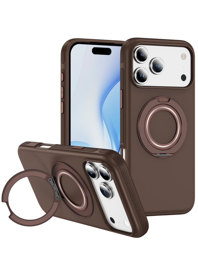 عام 360° Rotation Magnetic Cover for  iPhone 17/ iPhone 17 Air/ iPhone 17 Pro/ iPhone 17 Pro Max Case with Ring Mount, Magsafe Compatible, Ultra-Thin and Shockproof 360° Adjustable Swivel Ring - Image 1