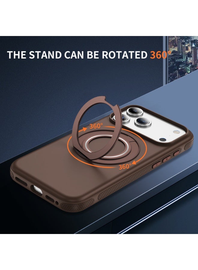 عام 360° Rotation Magnetic Cover for  iPhone 17/ iPhone 17 Air/ iPhone 17 Pro/ iPhone 17 Pro Max Case with Ring Mount, Magsafe Compatible, Ultra-Thin and Shockproof 360° Adjustable Swivel Ring - Image 2