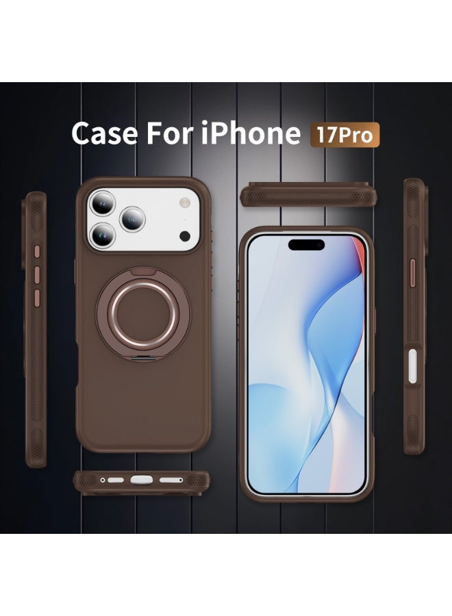 عام 360° Rotation Magnetic Cover for  iPhone 17/ iPhone 17 Air/ iPhone 17 Pro/ iPhone 17 Pro Max Case with Ring Mount, Magsafe Compatible, Ultra-Thin and Shockproof 360° Adjustable Swivel Ring - Image 5
