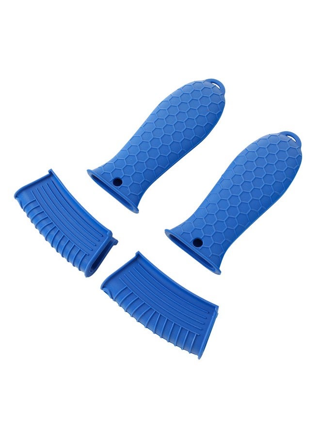 Umai UMAI 2 Pieces Silicone Hot Handle Holders Set|2 Silicone Assists Set|Non-Slip|Heat Resistant|Silicone Pot Holder|Hot Utensils Holder | Kitchen Accessories Items (Assists & Sleeves (Blue)) - Image 1