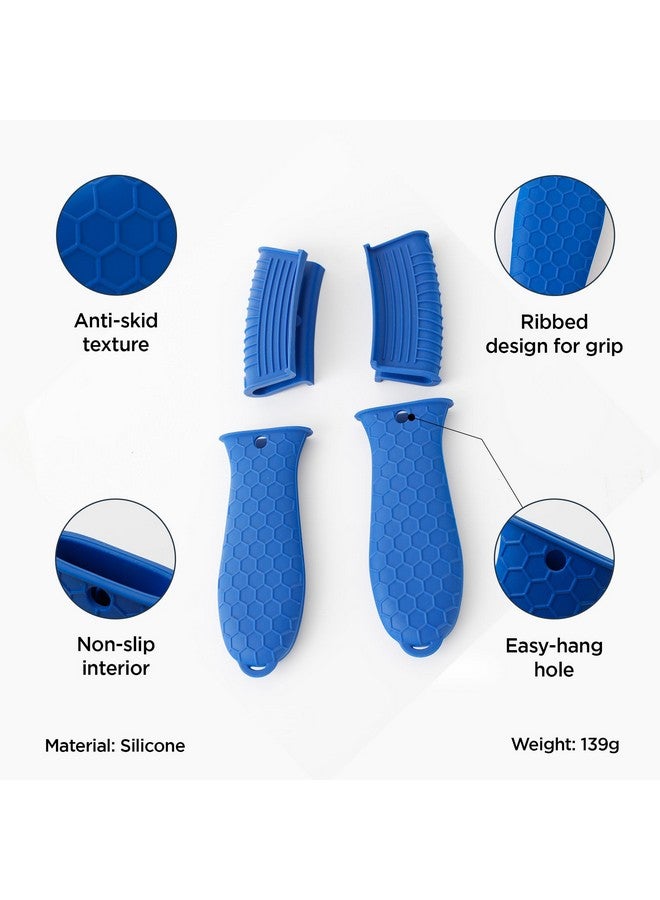 Umai UMAI 2 Pieces Silicone Hot Handle Holders Set|2 Silicone Assists Set|Non-Slip|Heat Resistant|Silicone Pot Holder|Hot Utensils Holder | Kitchen Accessories Items (Assists & Sleeves (Blue)) - Image 3