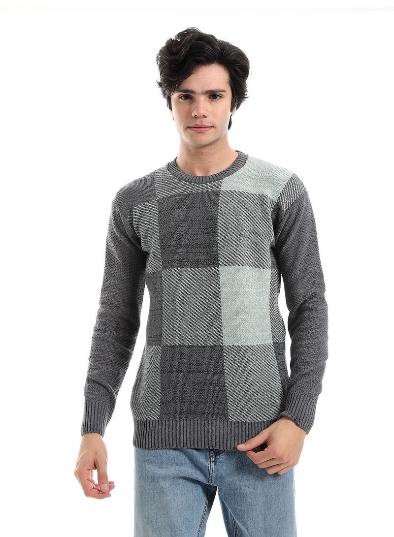 Wool Mens Pullover With Multi Design