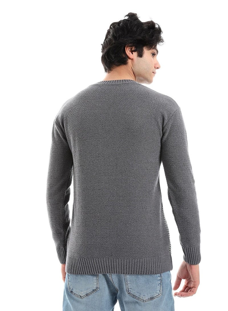 Wool Mens Pullover With Multi Design