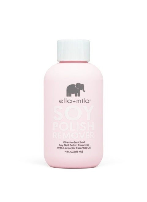 Soy Nail Polish Remover Non-Acetone Nail Polish Remover - Non-Toxic Fingernail Polish Remover - Enriched with Lavender Essential Oil & Vitamins A,C & E (4 fl oz)
