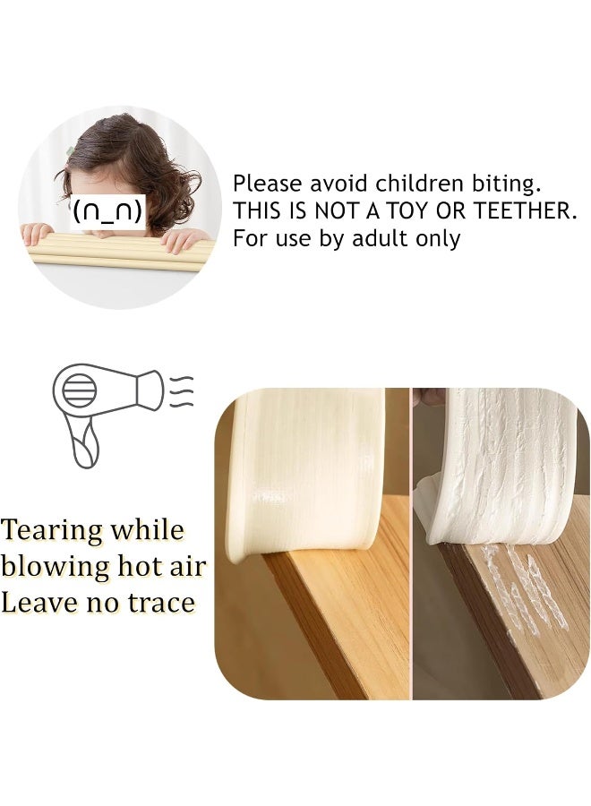 M2cbridge M2cbridge (Brown with 4 Corners) - L Shape Extra Thick Furniture Table Edge Protectors Foam Baby Safety Bumper Guard 2m - Image 3