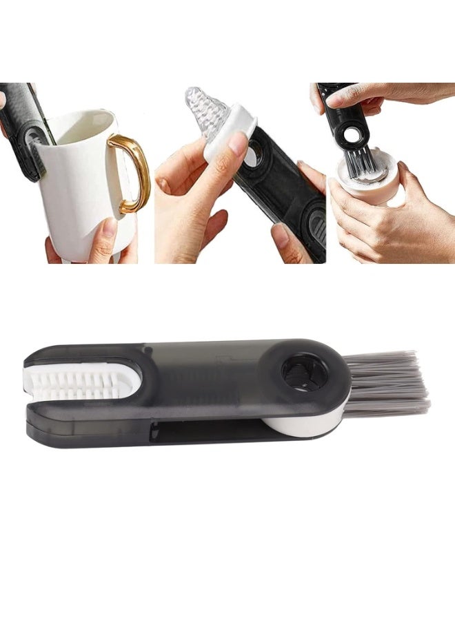 MOSH 3-in-1 Bottle Lid Cleaning Brush with 360° Rotating Head – Multifunctional Crevice and Straw Cleaning Brush for Bottle Caps and Small Gaps (Grey) - Image 5