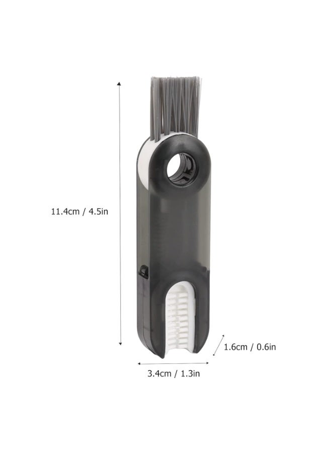 MOSH 3-in-1 Bottle Lid Cleaning Brush with 360° Rotating Head – Multifunctional Crevice and Straw Cleaning Brush for Bottle Caps and Small Gaps (Grey) - Image 3