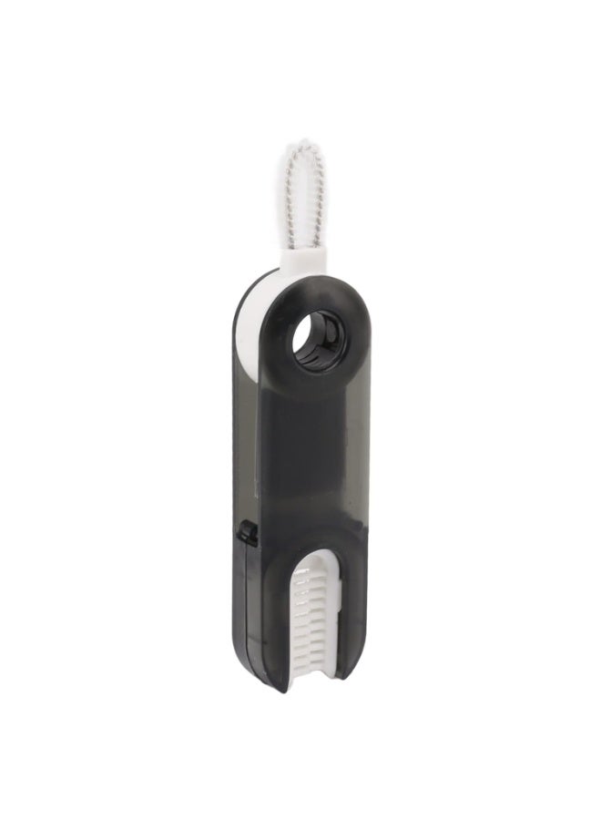 MOSH 3-in-1 Bottle Lid Cleaning Brush with 360° Rotating Head – Multifunctional Crevice and Straw Cleaning Brush for Bottle Caps and Small Gaps (Grey) - Image 2