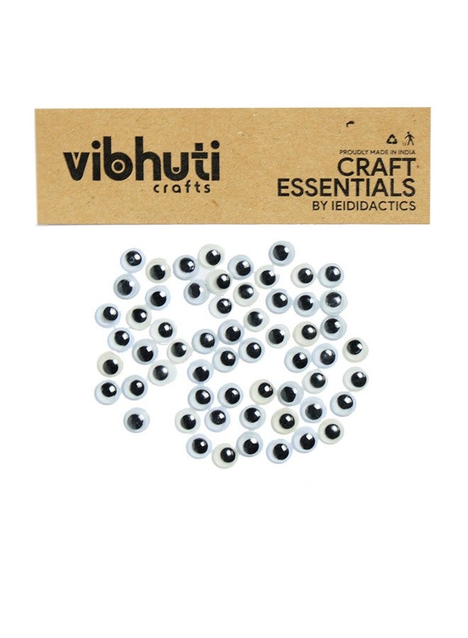 IEIDidactics Vibhuti Crafts Big Googly Eyes for Craft (12 mm, Pack of 100) - Fun Supplies for DIY Projects, Dolls, Soft Toys - Non Adhesive Wiggle Eyes for Art Decorations - Image 1