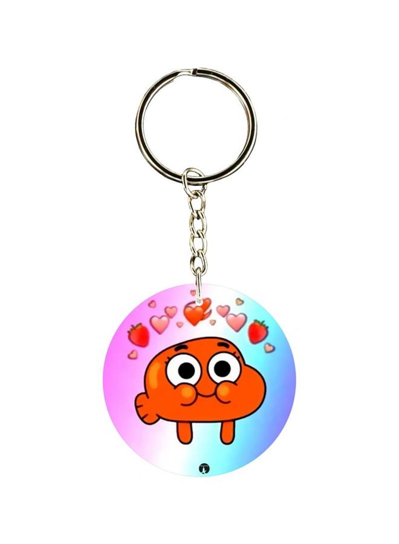 RKN Cartoon Fish Printed Single Sided Keychain