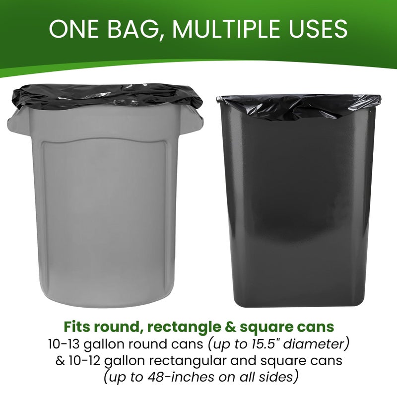Betta 13 Gallon Black Trash Bags, 150 Count Box, (24x32-inch) Commercial Heavy-Duty Garbage Can Liners for 10-13 Gallon Round Cans, 8-12 Gallon Slim and Square Cans - Image 3