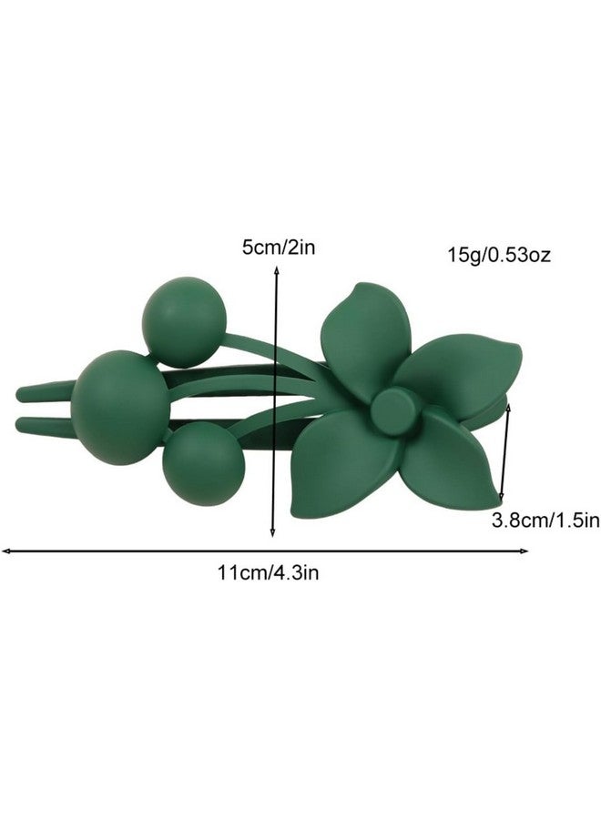 Bakefy-4 pcs Flower Hair Clips Matte French Hair Barrette Stylish Lay Flat Hair Clips for All Hair Types Non-Slip Hair Clamps Grab Elegant Hair Accessories for Women Girls - Image 4